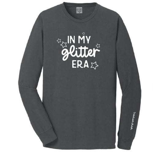 In My Glitter Era long sleeve tee, coal
