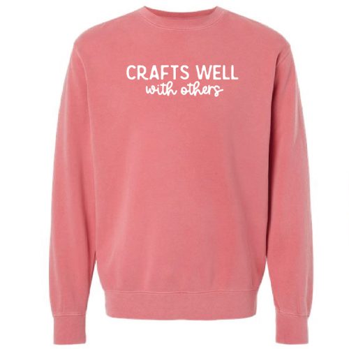 Crafts Well with Others sweatshirt, pink