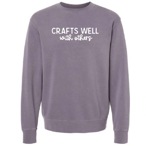 Crafts Well with Others sweatshirt, plum