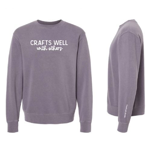Crafts Well with Others sweatshirt, plum