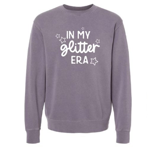 In My Glitter Era sweatshirt, plum