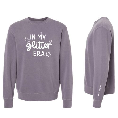 In My Glitter Era sweatshirt, plum