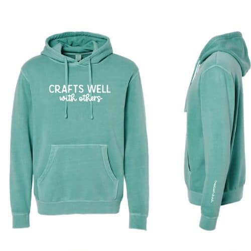 Crafts Well with Others pullover hoodie, mint