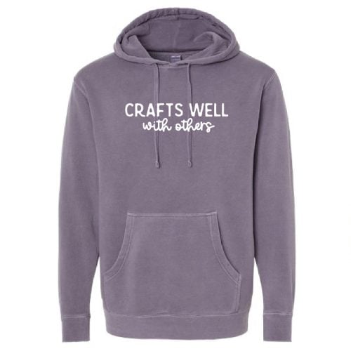Crafts Well with Others pullover hoodie, plum