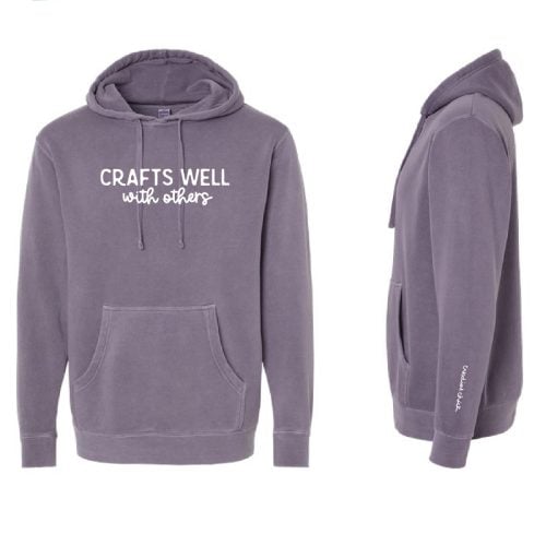 Crafts Well with Others pullover hoodie, plum