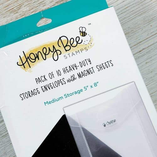 Honey Bee Stamps, medium 5” x 8” storage envelope with magnet sheets