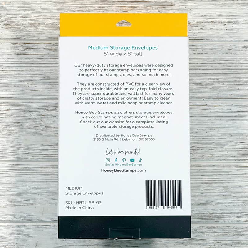 Honey Bee, medium 5” x 8” storage envelopes - Image 2