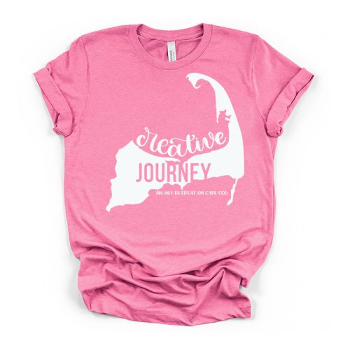 Creative Journey Art Retreat Crew Neck Tee - pink