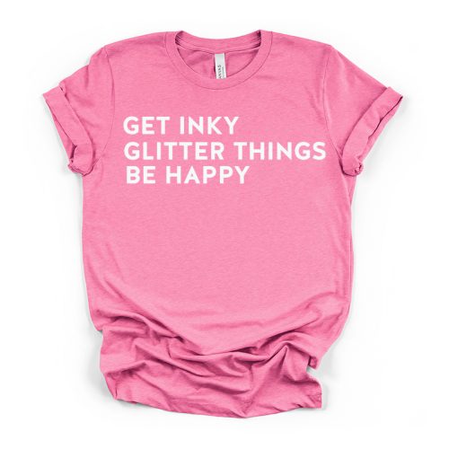 Get Inky Crew Neck Tee - pink