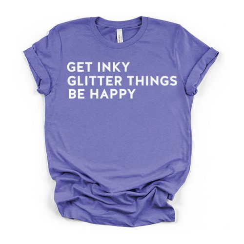 Get Inky Crew Neck Tee - purple