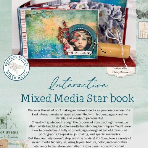 Interactive Mixed Media Star Book finished craft